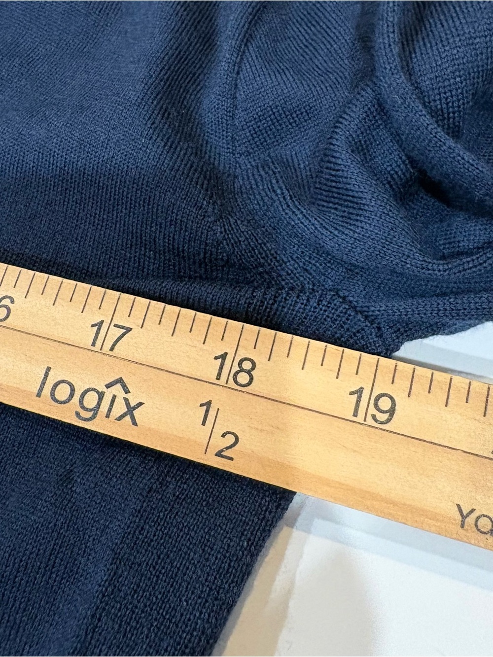J. Crew Navy V-Neck Tie-Sleeve Sweater size S - Picture 5 of 10